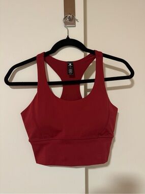 90 Degree By Reflex Deep Red Racerback Sports Bra